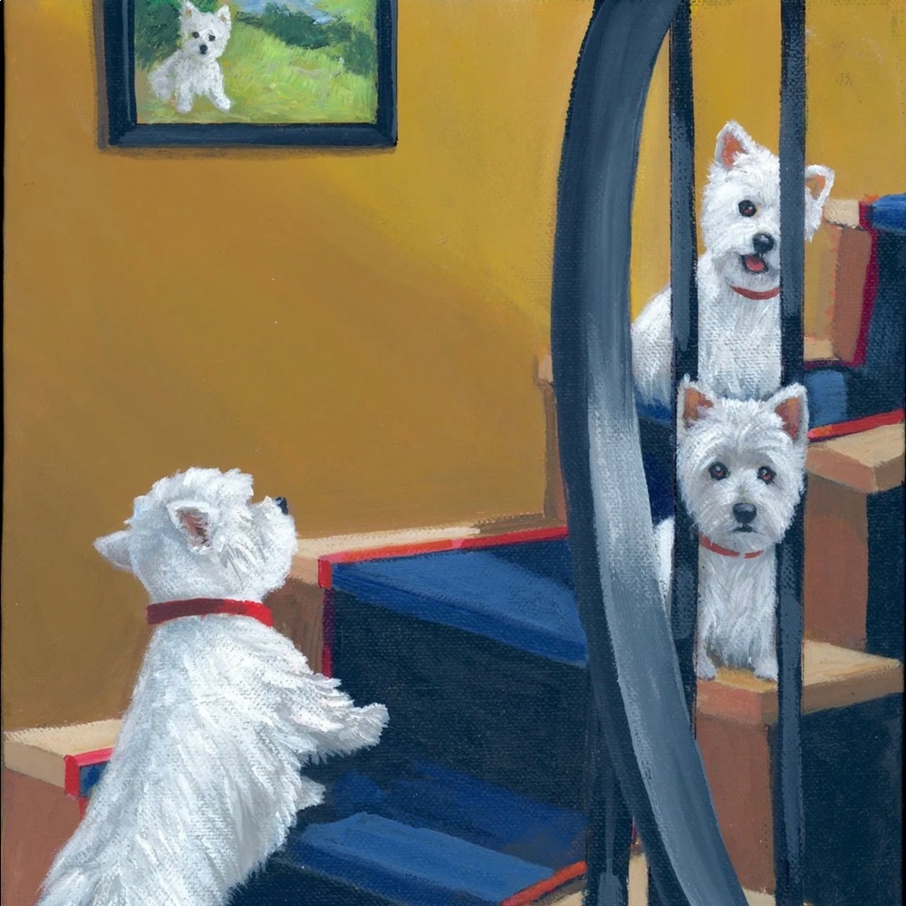 Precious Pets Garden Flag - Westie Going Up 12" x 18"